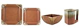 Prado Ceramic Stoneware 16 Piece Dinnerware Set (Rustic Brown)