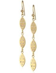 Lauren Harper Collection Mirage 18k Gold and Diamond 3-Tiered Marquis Earrings