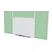 Ghent SPC410E-V-189 4 ft. x 10 ft. Style E Combination Unit - Porcelain Magnetic Whiteboard and Vinyl Fabric Tackboard - Mint