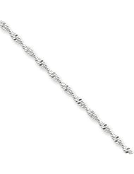 2mm, Sterling Silver, Twisted Herringbone Chain, 24 inch
