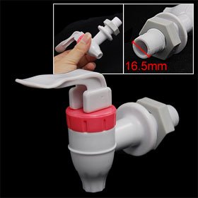 White Red Push Type Plastic Replacement Water Dispenser Tap Faucet
