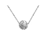 SAVE $171 - Diamond Cut Fillagree Ball Pendant in 14K White Gold with Chain $129.00