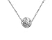 Diamond Cut Fillagree Ball Pendant in 14K White Gold with Chain image 2