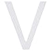 BestPysanky MDF Wood White Painted Letter V (6 Inches)
