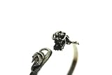 Dragon Attack .925 Sterling Silver Bangle Bracelet