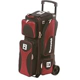 Flash Players Series Black/Burgundy Triple Bowling Ball Roller Bag