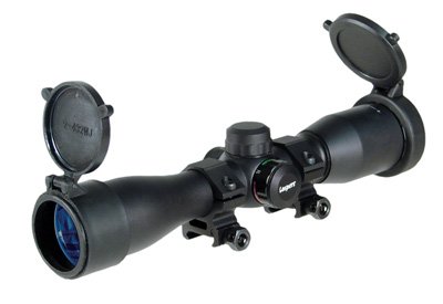 Leapers 5th Gen 4x32 Rifle Scope, Illuminated Mil-Dot Reticle, 1/4 MOA, 1 Tube, 11mm Dovetail Rings