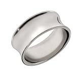 Eve's Addiction Concave Style Stainless Steel Wedding Band