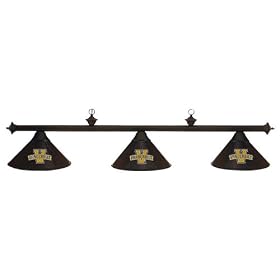 Vanderbilt Commodores 3pc BLACK METAL SHADE POOL TABLE LIGHT LAMP
