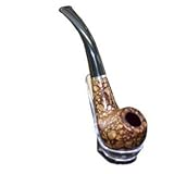 Small Durable Tobacco Smoking Pipe with Leather Pouch