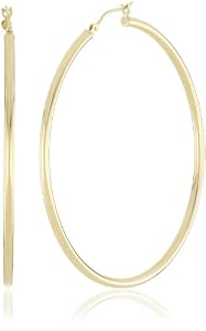 Duragold 14k Yellow Gold Hoop Earrings, (1.97