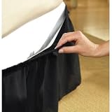 Queen / King Black Wrap Around Dust Ruffle - Color: Black