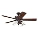 Hunter 20347 Westbury 4-Light 54-Inch 5 Walnut/Medium Oak Blades Ceiling Fan, New Bronze
