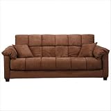 Milton Convert-A-Couch Full Sleeper Fabric: Dark Brown