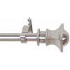 Window Curtain Rod / Drapery Rod 28 Inch - 48 Inch Half Round Nickel