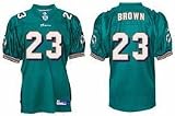 Reebok Miami Dolphins Ronnie Brown Authentic Jersey-Size: Size 52