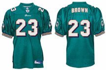 Reebok Miami Dolphins Ronnie Brown Authentic Jersey Size 52