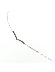14K Gold Diamond 8" Bracelet 0.08ct Round Brilliant Blue Diamond Bracelets (G-H, SI1)