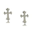 Small Surgical Steel Gothic Cross Stud Earrings 10