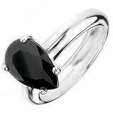 Image of Fiorelli Silver Black Cubic Zirconia Ring