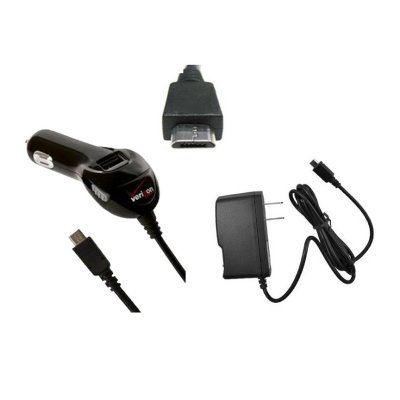 For HTC EVO 4G LTE SPRINT OEM Micro USB Car Charger + Home Charger Combo Set