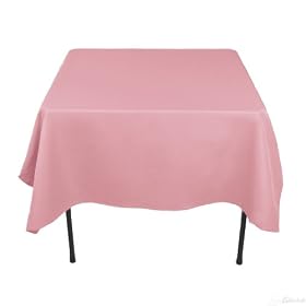 70 Inch Square Polyester Tablecloth Pink70 Inch Square Polyester Tablecloth