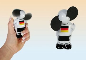 250090 Mini Ventilator Deutschland, Fussball Fan Germany, Landtrikot