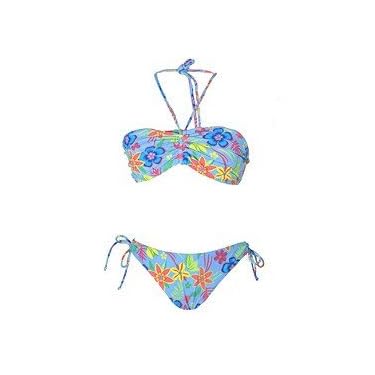 Kali Girlz Pinch Halter Bikini Large Tropical Flavor Blue 363 T7363 B9t