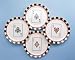 Poker Snack Plate 8 in 4 Pc Set