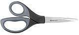 Westcott Elite Stainless Steel Straight Lefty Shears, 8 Inches, Black/Gray (10513)