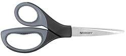 Westcott Elite Left-Handed Scissors, 8" Straight, Black and Gray