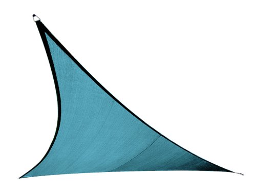 Coolaroo 16'5 Triangle Shade Sail with Hardware Kits, Ocean Blue