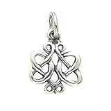 Pendant - Silver Irish Celtic Scroll Knot Pendant Charm
