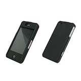 Premium Black Rubberized Hard Cover Crystal Case for Apple iPhone 4 / iPhon ....