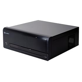 SilverStone Lascala LC20B-M ATX HTPC Home Entertainment PC Case with VFD, Remote Control, Front USB, FireWire and Audio Ports (Black)