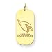 14K Arizona Cardinals Small Dog Tag w/Name & Logo