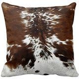 PUDA Personalized Throw Pillowcase 20 x 20 Tri Color Brown Cowhide Print Throw Pillow Cover .