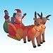 8.5 Foot Christmas Inflatable Santa Claus on Sleigh + 2 Reindeers + Penguin