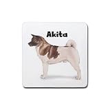 Akita Rubber Square Coaster (4 pack)