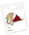 Funny Sniffing Pug Dog in Santa Hat Christmas Holiday Gift Tags Set of 10 Gifty Ideas