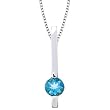 14K White Gold Aquamarine Necklace