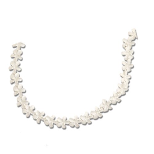 Silver Hawaiian Plumeria Leis Bracelet
