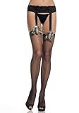 PrettySinful : Fishnet Garter Belt Suspender Nylon Stocking with Camouflage Bow and Toy Grenade