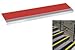 Grit Surface Aluminum Stair Tread 11D 30W Glued Down Grayred
