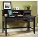 Ebony Finish Laptop Desk with Hutch Ebony