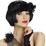 20s Flapper Flirt Wig (Black) Adult Accessory