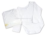 from Nursery Time Nursery Time Pack of 3 Long Sleeved Bodysuits / Vests - 9-12 mths - White