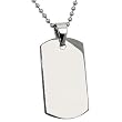 Engravable Stainless Steel Dog Tag with 22 Inch Bead Chain