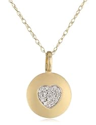 Kobelli "Amour" Round Diamond Fashion Pendant Necklace (0.06 Cttw, HI/I1-I2)