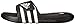 adidas Unisex Adissage Cloudfoam Slides Sandal, Black/White/Black, 6 US Men